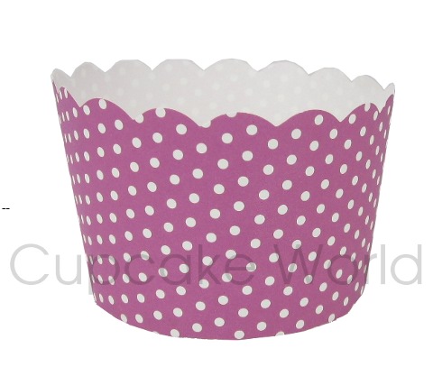 ROBERT GORDON PURPLE MINI PETIT POLKA DOT CUPCAKE PATTY CUP 50PC